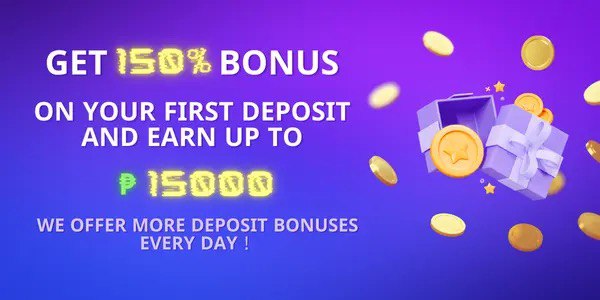 Promotional casino banner with coins and table lights